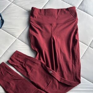 Lululemon Athletica Deep Red Leggings